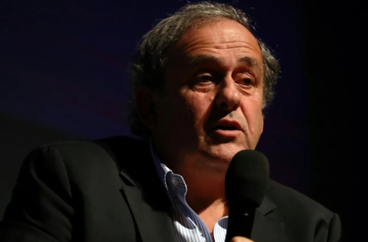 Michel Platini lors d'une conférence le 22 novembre 2019 au Théâtre National de Nice (France)