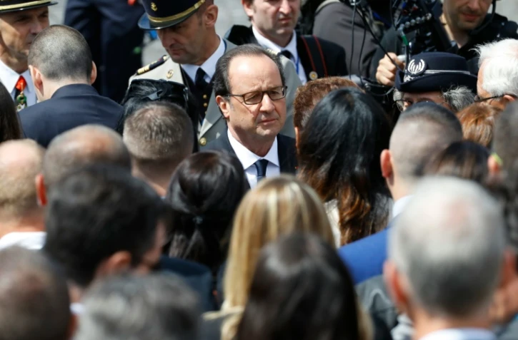 François Hollande lors du traditionnel du défilé le 14 juillet 2016 à Paris