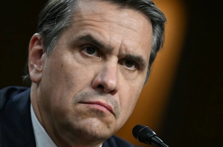 Todd Blanche, alors ministre américain de la Justice par intérim, est auditionné par une la commission judiciaire du Sénat concernant sa nomination, le 15 juillet 2026 à Washington