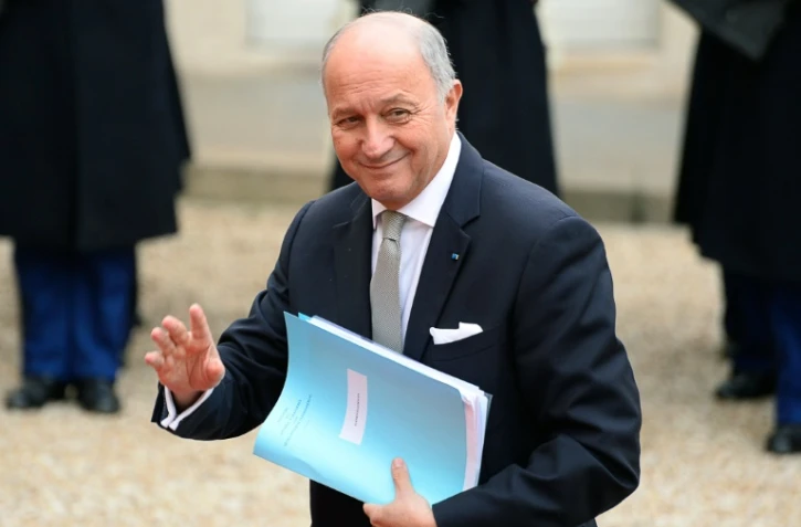 -Le ministre des Affaires étrangères Laurent Fabius à son arrivée le 28 janvier 2016 à l'Elysée à Paris