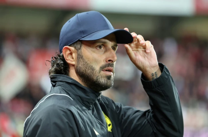 L'entraîneur italien de Lyon Fabio Grosso lors du match de Ligue 1 à Brest, le 23 septembre 2023