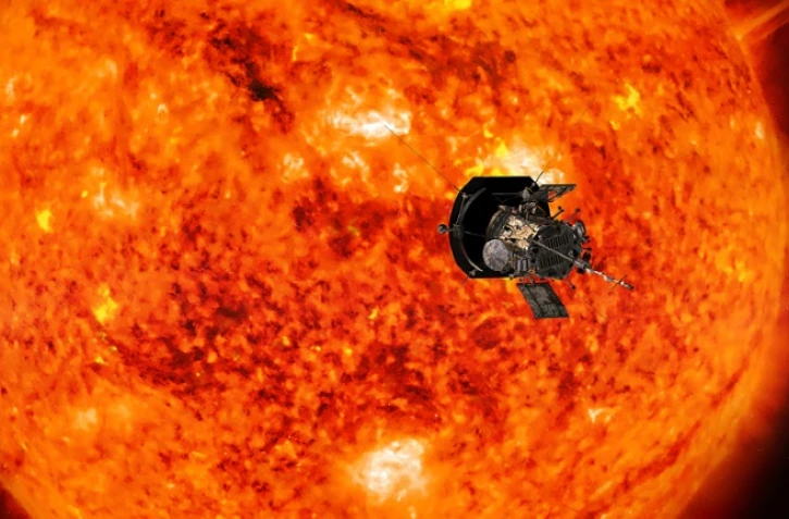 Illustration imaginée par un artiste de la sonde Parker, obtenue auprès de la Nasa Johns Hopkins APL le 6 juillet 2018