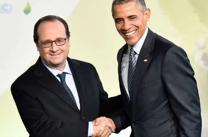 François Hollande et Barack Obama à Paris le 30 novembre 2015 pour l'ouverture de la COP21