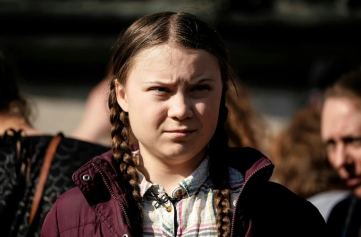 La Suédoise Greta Thunber, lors d'une manifestation pour l'urgence climatique, le 22 février 2019 à Paris