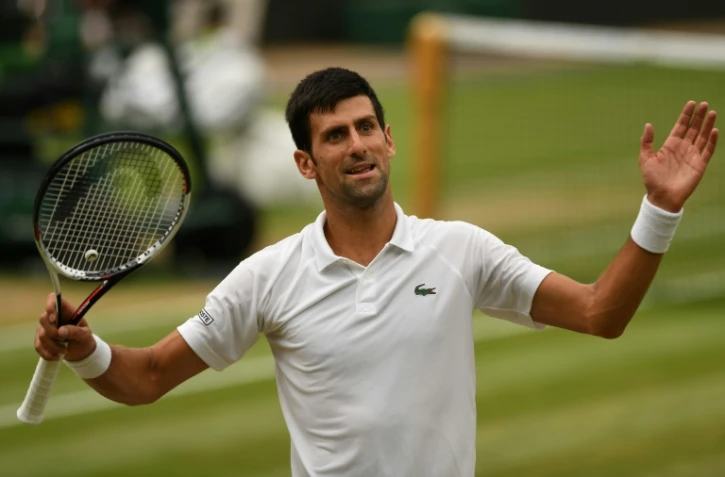 Le Serbe Novak Djokovic bat l'Espagnol Rafael Nadal en demi-finale de Wimbledon, le 14 juillet 2018
