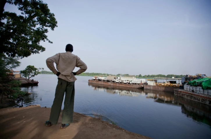 Un bras du Nil au port de Juba,  au Soudan du Sud, le 28 février 2012
