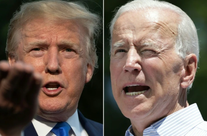 Le président américain Donald Trump et le candidat à la primaire démocrate Joe Biden 