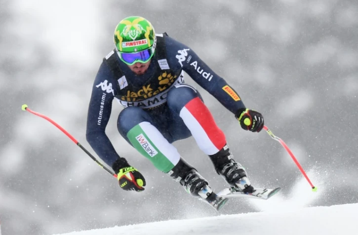 L'Italien Dominik Paris vainqueur de la descente de Chamonix, le 20 février 2016