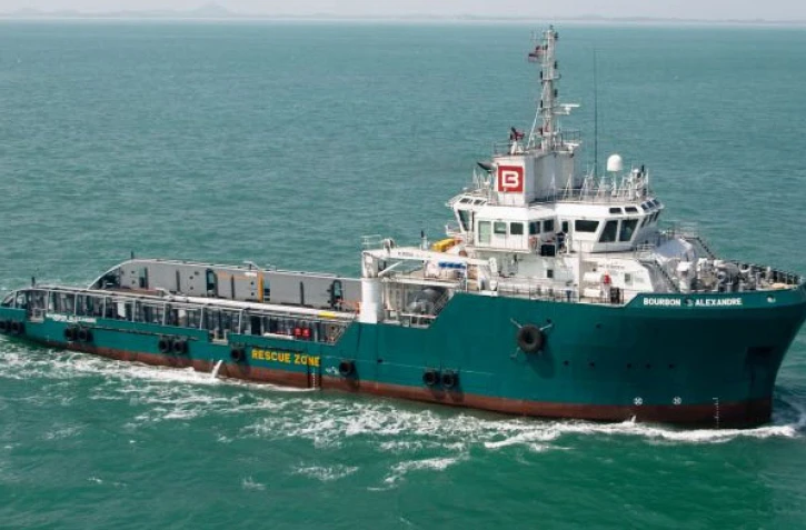 Le navire Bourbon Alexandre appartenant au groupe Bourbon a été attaqué au large du Nigéria (Photo Bourbon Offshore Surf)