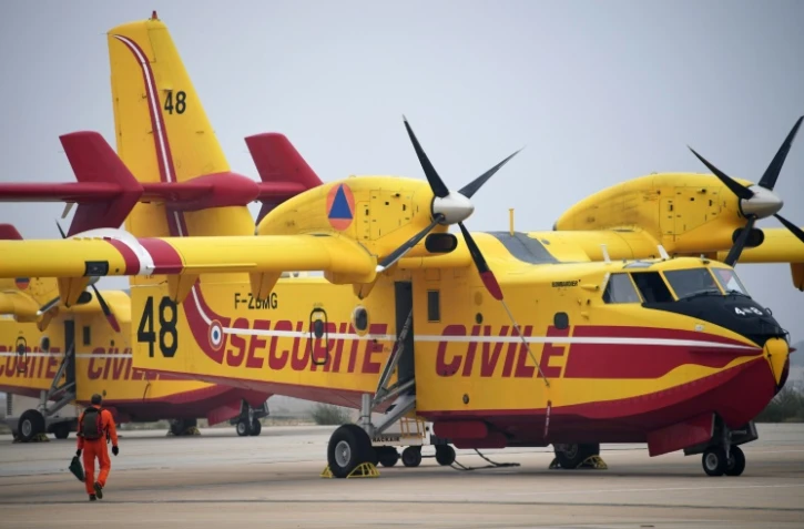 La base d'avions de la Sécurité civile de Nîmes-Garons (Gard), dans le sud de la France, le 29 août 2017