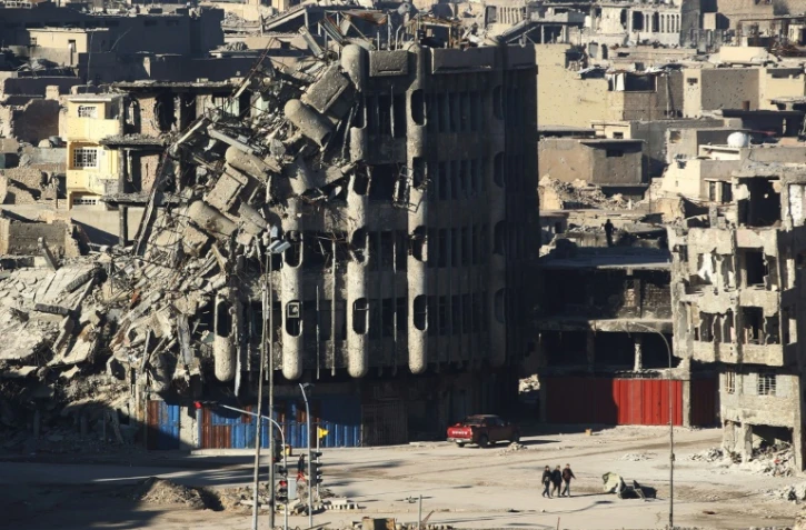 Des immeubles détruits à Mossoul, le 8 janvier 2018, en Irak