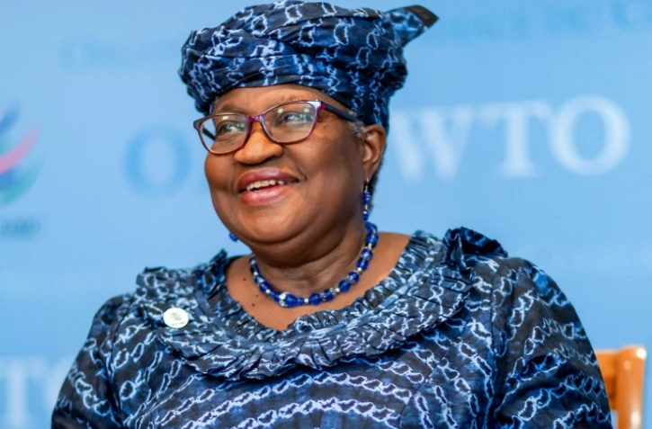 La Nigériane Ngozi Okonjo-Iweala, directrice générale de l'OMC, le 16 février 2024 à Genève