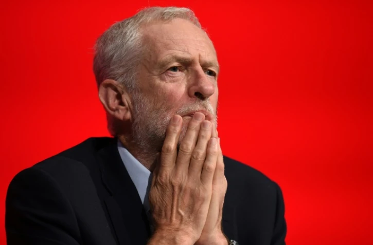 Le chef du parti travailliste britannique Jeremy Corbyn au congrès de son parti à Liverpool mardi 25 septembre 2018