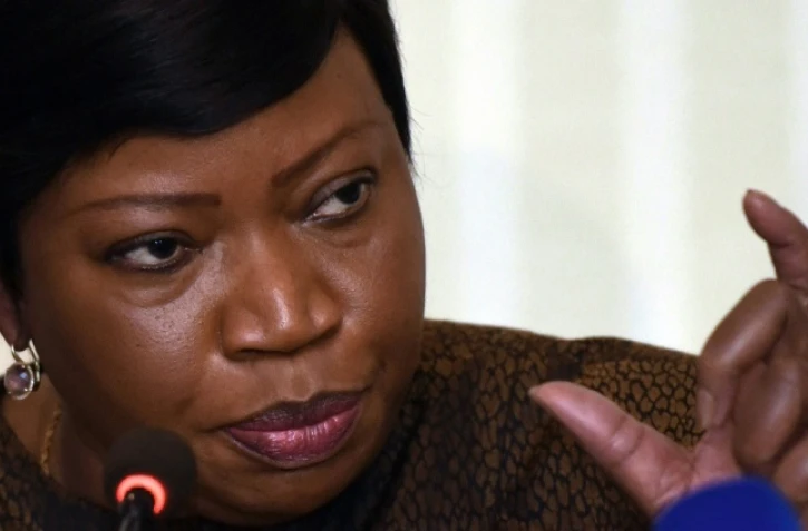 La procureure de la Cour pénale internationale Fatou Bensouda, lors d'une conférence de presse à Tbilissi, le 16 octobre 2015