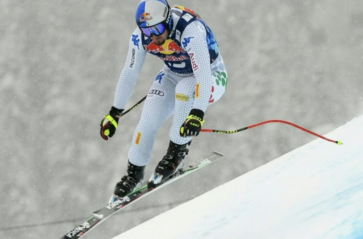 L'Italien Dominik Paris lors de la descente de Kitzbühel, le 25 janvier 2019  