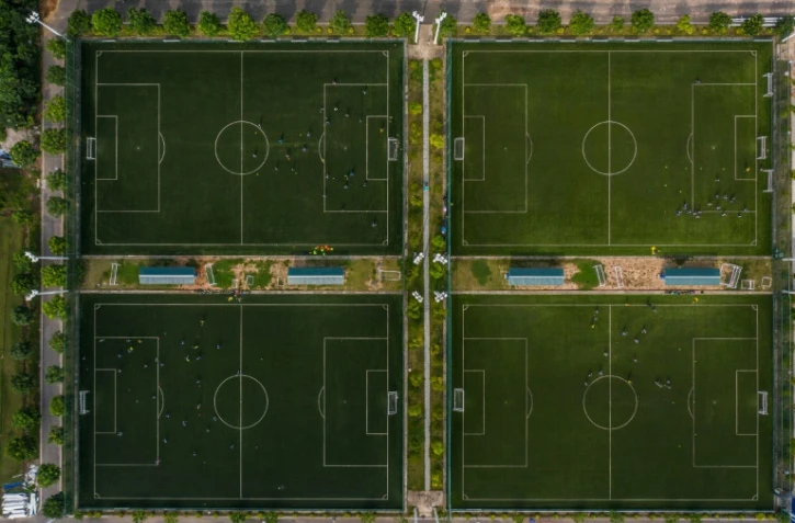 Les terrains d'entraînement du Guangzhou R&F le 21 septembre 2018