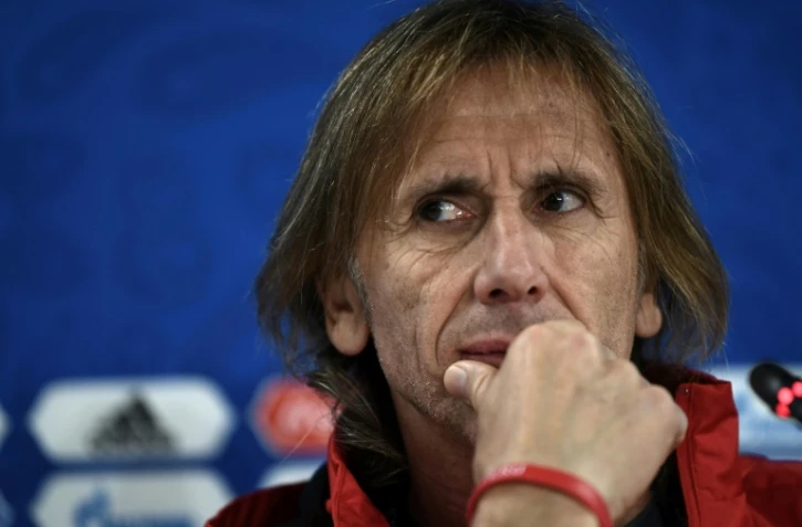 Le sélectionneur du Pérou Ricardo Gareca, en conférence de presse le 20 juin 2018 à Ekaterinbourg