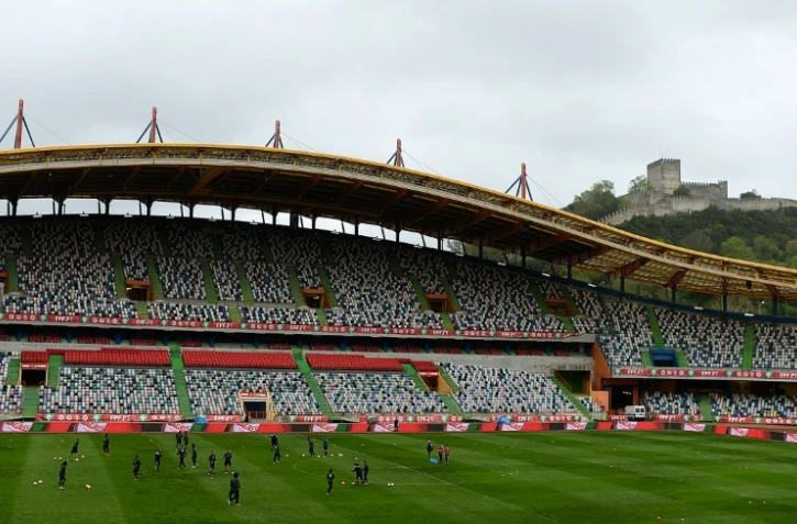 La sélection belge à l'entraînement dans le stade Magalhaes Pessoa de Leiria (Portugal), le 28 mars 2016