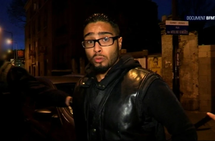Une capture d'écran montre Jawad Bendaoud à Saint-Denis le 18 novembre 2015