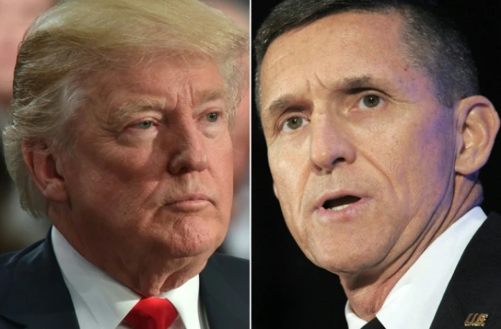 Photo-montage de Donald Trump, le 29 novembre 2017 et de Michael Flynn, ex-conseiller à la sécurité du président américain, le 12 septembre 2017