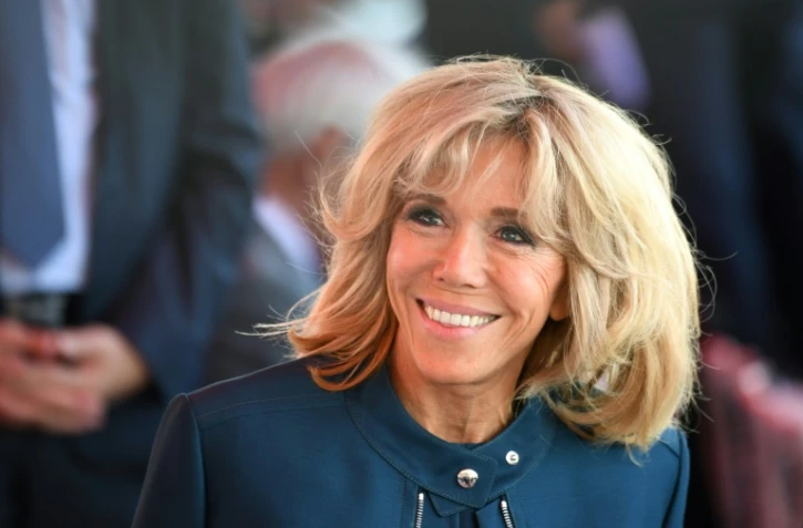 La femme du président de la république Brigitte Macron à Paris, le 14 juillet 2017