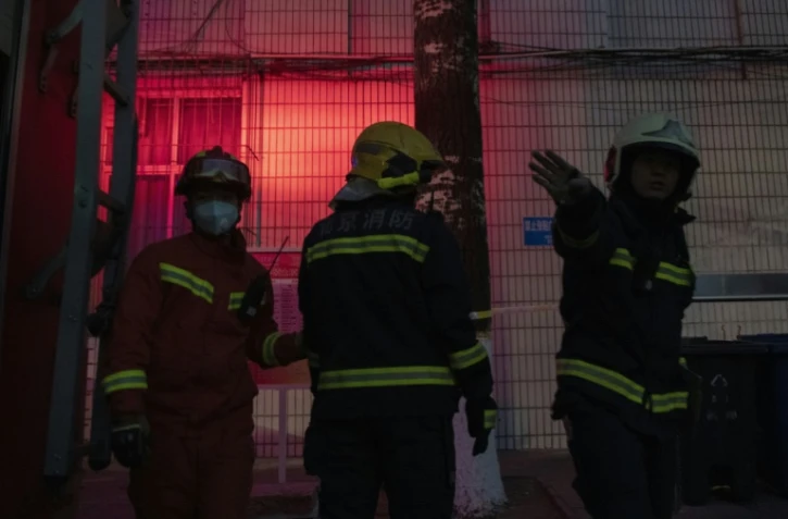 Des pompiers à Pékin le 26 décembre 2018