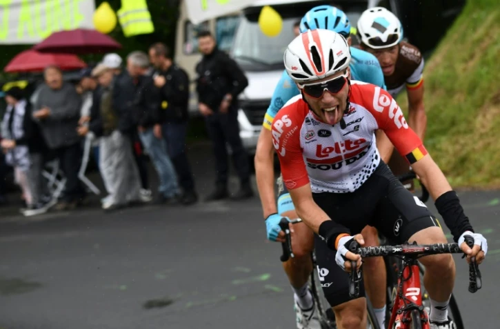 Le Belge Bjorg Lambrecht lors de la première étape du Criterium du Dauphiné le 9 juin 2019