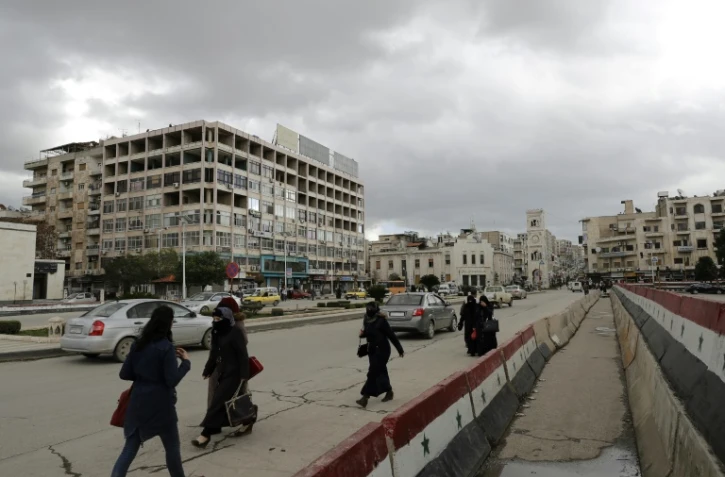 Une rue de Hama, le 13 mars 2017 en Syrie