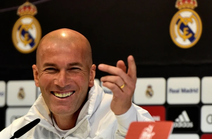 Zinédine Zidane lors de sa conférence de presse, le 3 janvier 2017 `?a la veille du match de Coupe du Roi face à Séville