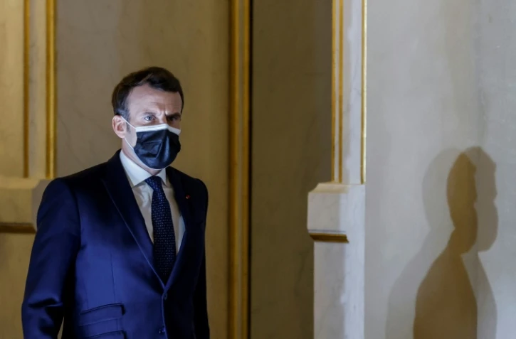 Le président Emmanuel Macron, le 25 février 2021 à l'Elysée, à Paris