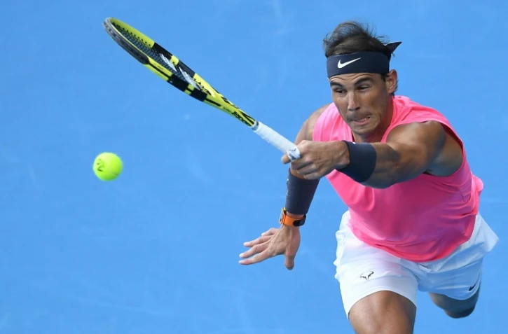 L'Espagnol Rafael Nadal vainqueur de l'Australien Nick Kyrgios en 8e de finale de l'Open d'Australie, à Melbourne, le 27 janvier 2020