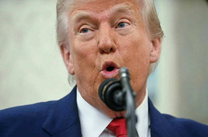 Le président américain Donald Trump dans le Bureau ovale de la Maison Blanche, à Washington, le 28 mai 2025 
