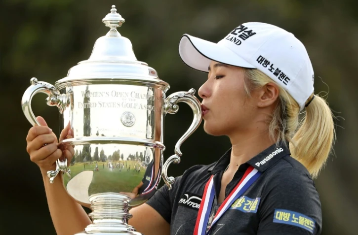 Lee6 jeong-eun savoure son triomphe à l'US Open de golf, le 2 juin 2019 à Charleston, en Caroline du sud