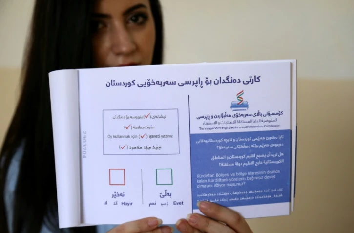 Les Kurdes irakiens vont voter sur leur indépendance dans un climat de forte appréhension, le 25 septembre 2017 à Erbil.