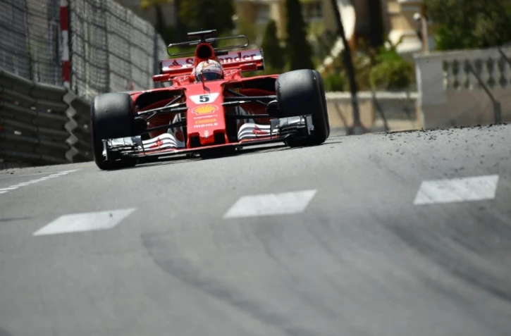 L'Allemand Sebastian Vettel (Ferrari) lors du GP de Monaco, le 28 mai 2017 