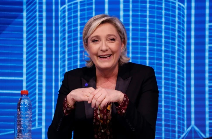 La candidate d'extrême droite à la présidentielle française Marine Le Pen à Paris, le 23 février 2017
