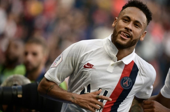 L'attaquant du PSG Neymar lors de la victoire 1-0 Ă domicile sur Strasbourg le 14 septembre 2019
