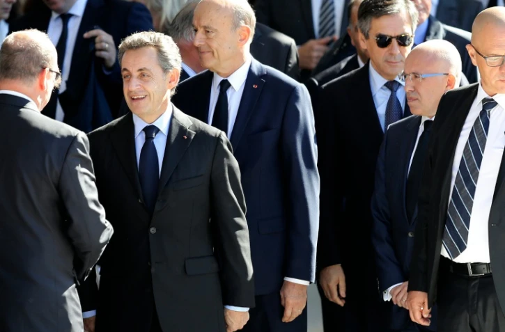 Nicolas Sarkozy, Alain Juppé et François Fillon  le 15 octobre 206 à Nice
