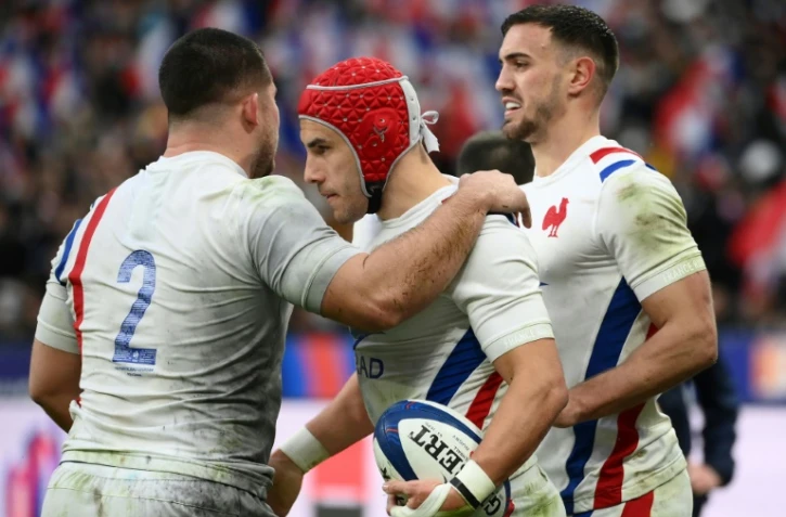 Le XV de France, porté par trois essais de l'ailier Gabin Villière est venu à bout de l'Italie en Six Nations, le 6 fvrier 2022 à Saint-Denis 