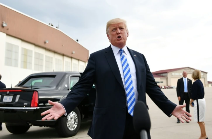 Donald Trump à Charleston, en Virginie occidentale, le 22 août 2018 