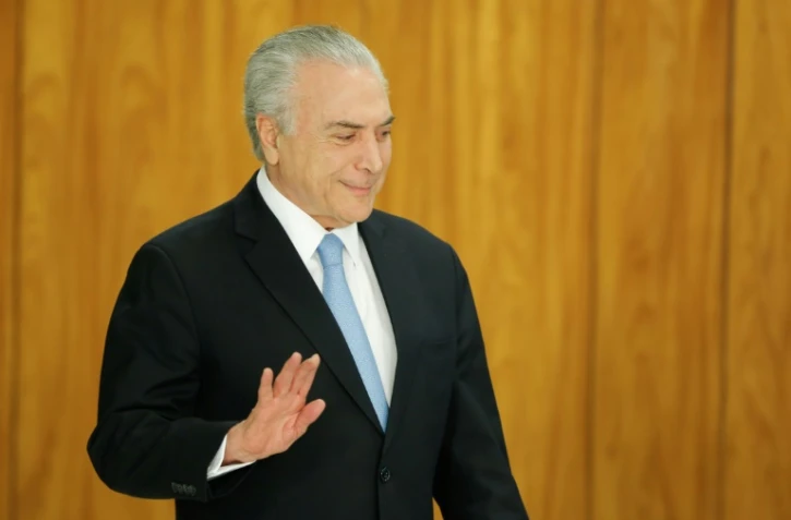 Le président brésilien Michel Temer, lors d'un discours à Brasilia, le 2 août 2017