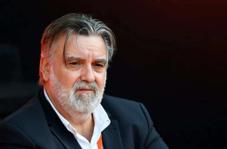 Le président de Montpellier Laurent Nicollin avant le coup d'envoi du match face à Rennes au Roazhon Park, le 19 mai 2018