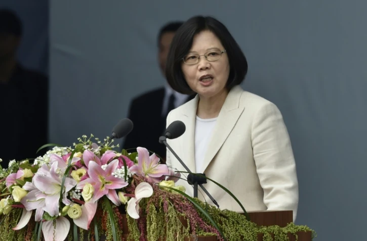 La nouvelle présidente taïwanaise Tsai Ing-wen lors de sa cérémonie d'intronisation à Taipei le 20 mai 2016