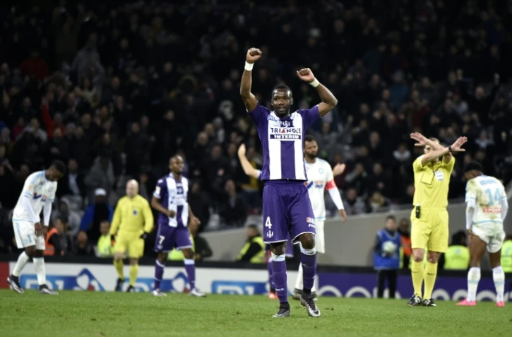Le milieu de terrain toulousain Tongo Doumbia après le quart de finale de Coupe de la Ligue remporté face à Marseille, le 13 janvier 2016