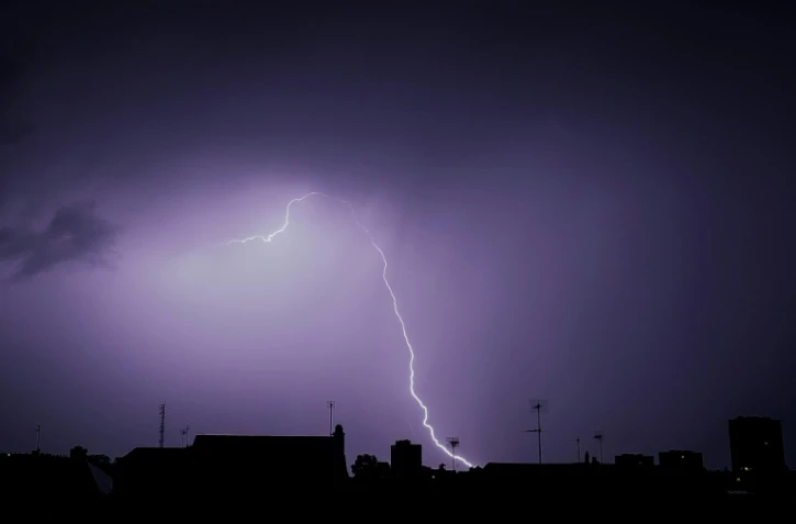 Elair lors d'un orage au-dessus de Tours le 29 mai 2018
