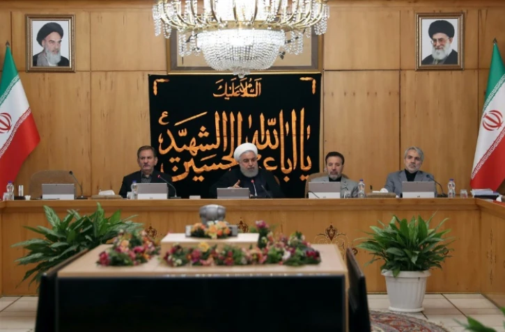 Photo fournie par la présidence iranienne le 4 septembre 2019, montrant le président Hassan Rohani (2-G) en Conseil des minitres à Téhéran