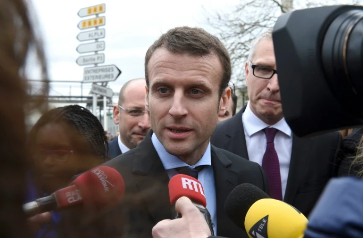 Le ministre de l'Economie Emmanuel Macron, le 6 avril 2016 à Amiens