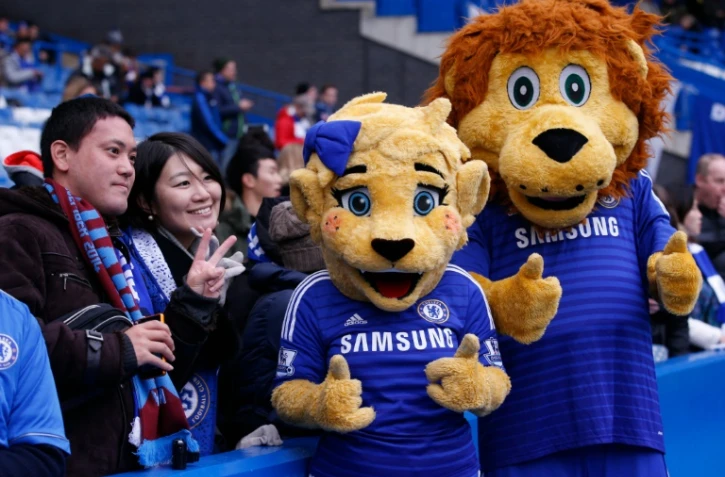 Les mascottes de Chelsea lors d'un match contre West Ham à Stamford Bridge, le 26 décembre 2014