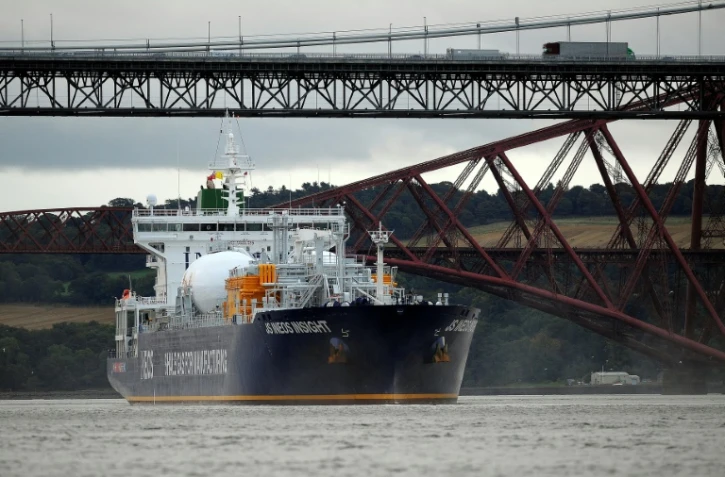 Première livraison de la gaz de schiste en provenance des Etats-Unis à Grangemouth, au Royaume-Uni, le 27 septembre 2016