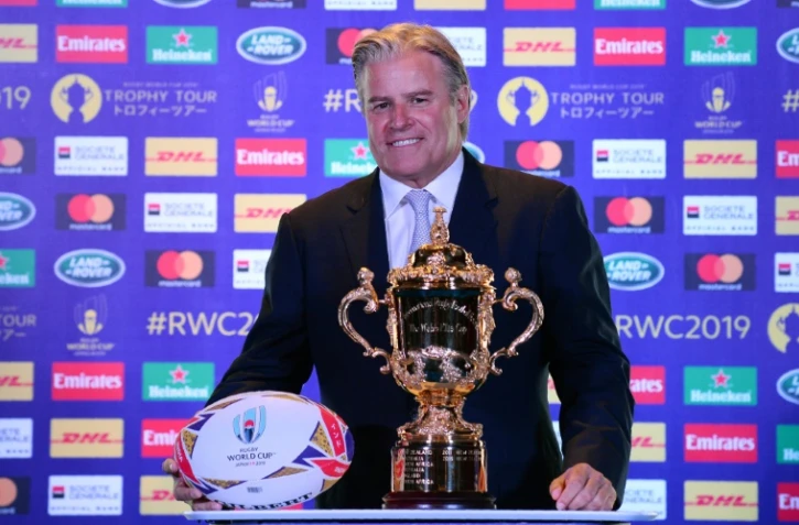 Brett Gosper le patron de World Rugby le 06 août 2018 à New Delhi en Inde.